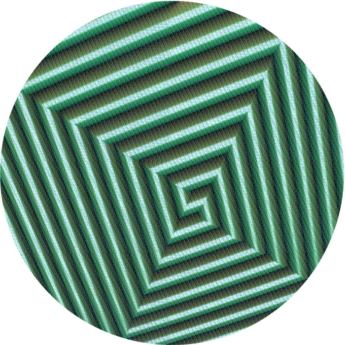 Square Patterned Mint Green Rug, pat3369lblu