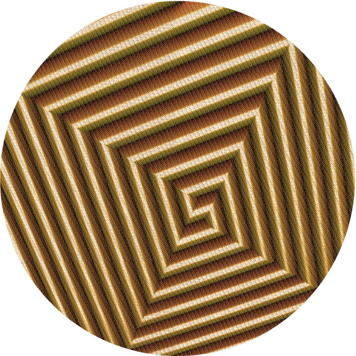 Square Patterned Red Brown Rug, pat3369org