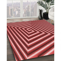 Patterned Red Rug, pat3369rd