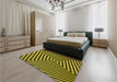 Patterned Brown Rug in a Bedroom, pat3369yw