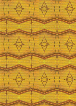 Patterned Deep Yellow Novelty Rug, pat336