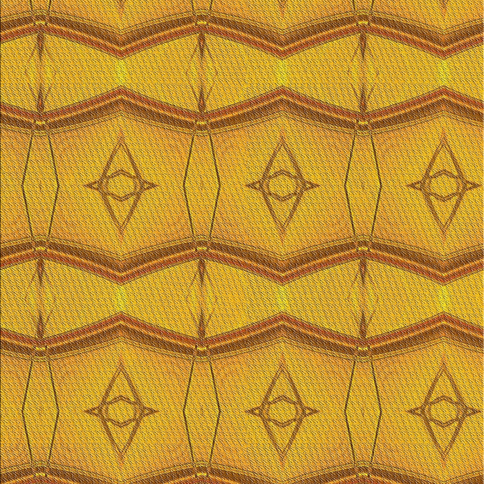 Patterned Deep Yellow Novelty Rug, pat336