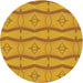 Sideview of Patterned Deep Yellow Novelty Rug, pat336