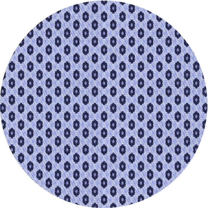 Square Machine Washable Transitional Deep Periwinkle Purple Rug in a Living Room, wshpat337blu