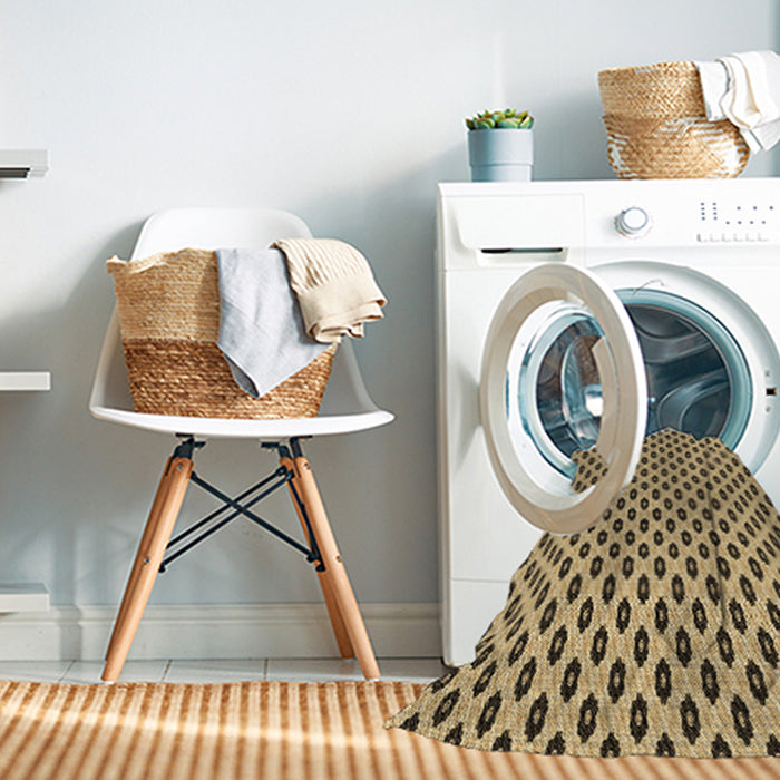 Machine Washable Transitional Red Brown Rug in a Washing Machine, wshpat337brn