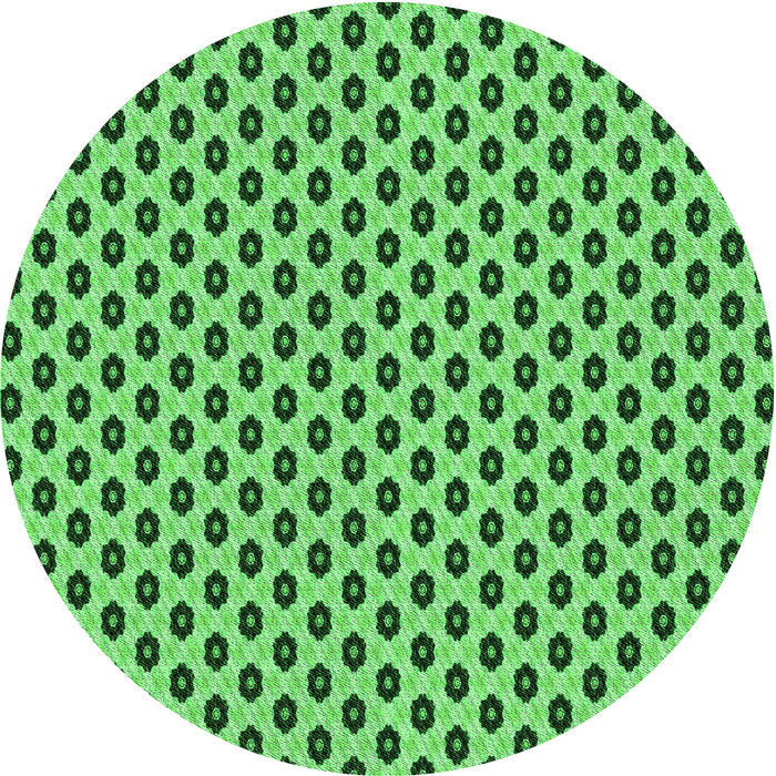 Square Machine Washable Transitional Emerald Green Rug in a Living Room, wshpat337grn