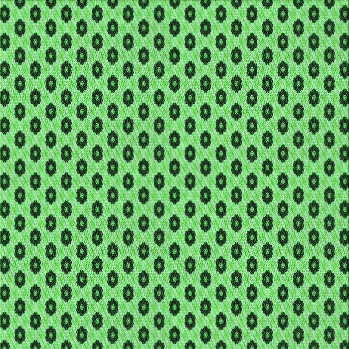 Round Machine Washable Transitional Emerald Green Rug, wshpat337grn