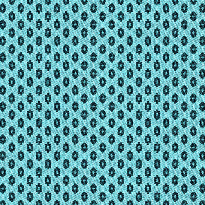 Round Patterned Teal Green Rug, pat337lblu