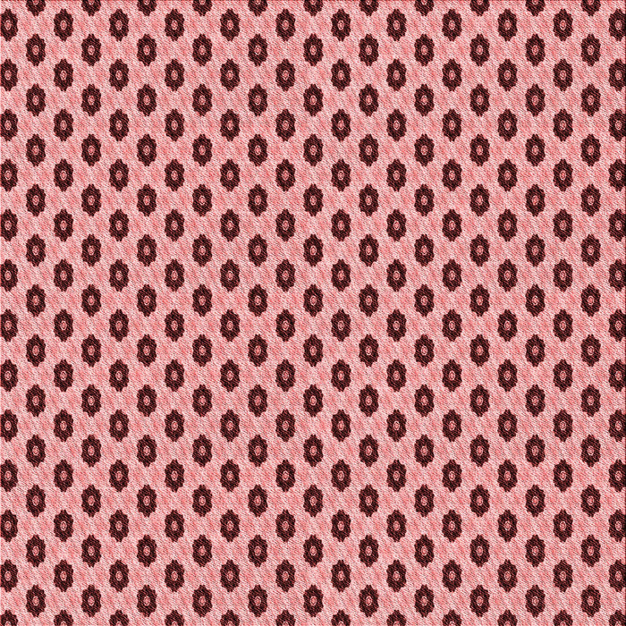 Round Patterned Pastel Pink Rug, pat337rd