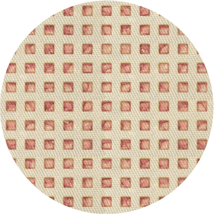 Square Patterned Vanilla Gold Rug, pat3370brn