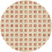Square Patterned Vanilla Gold Rug, pat3370brn