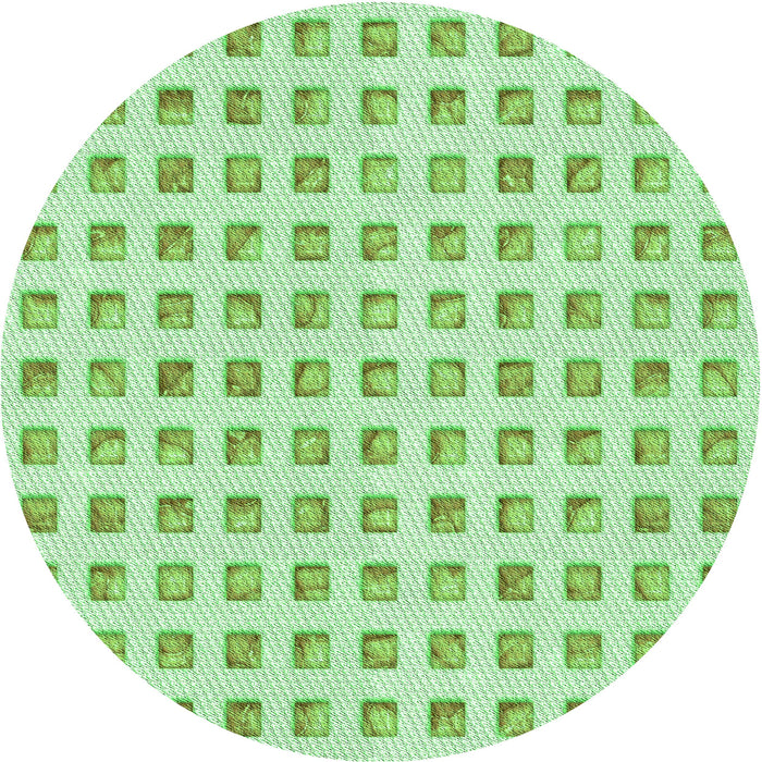 Square Patterned Green Rug, pat3370grn