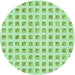 Square Patterned Green Rug, pat3370grn