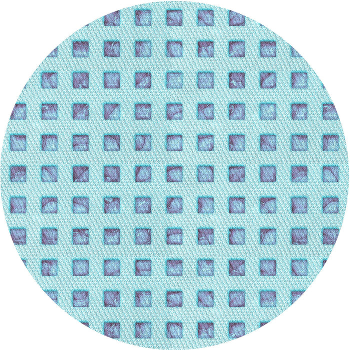 Square Machine Washable Transitional Iceberg Blue Rug in a Living Room, wshpat3370lblu