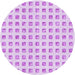 Square Patterned Purple Rug, pat3370pur