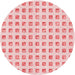 Square Patterned Light Red Pink Rug, pat3370rd
