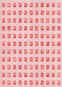 Machine Washable Transitional Light Red Pink Rug, wshpat3370rd