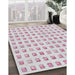 Machine Washable Transitional White Smoke Rug in a Family Room, wshpat3370