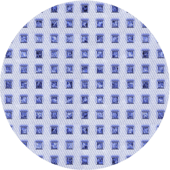 Square Patterned Blue Rug, pat3371blu