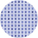 Square Patterned Blue Rug, pat3371blu