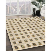 Patterned Golden Blonde Gold Rug, pat3371brn