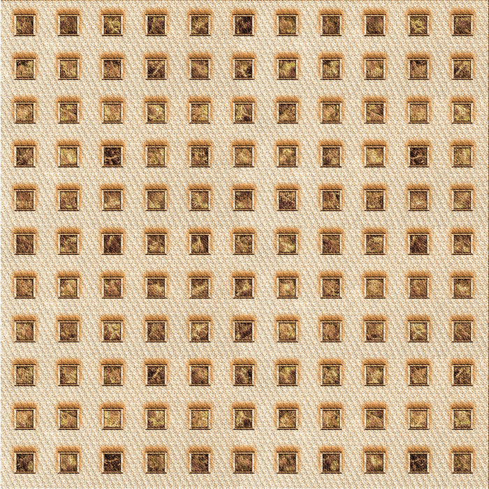 Round Patterned Golden Blonde Gold Rug, pat3371org