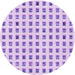 Square Patterned Purple Rug, pat3371pur