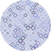 Square Patterned Lavender Blue Rug, pat3372blu