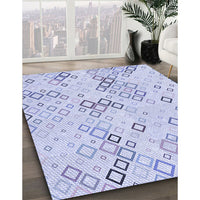 Patterned Lavender Blue Rug, pat3372blu