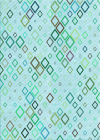 Machine Washable Transitional Light Aquamarine Green Rug, wshpat3372lblu