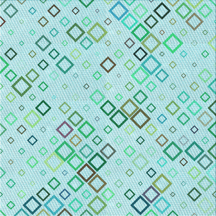 Round Patterned Light Aquamarine Green Rug, pat3372lblu