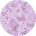 Square Machine Washable Transitional Orchid Purple Rug in a Living Room, wshpat3372pur