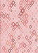 Machine Washable Transitional Light Rose Pink Rug, wshpat3372rd