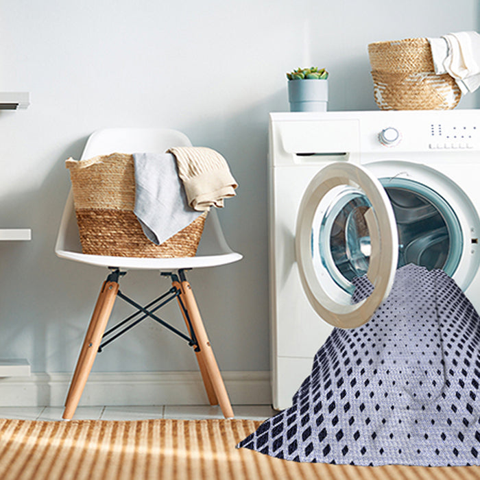 Machine Washable Transitional Lavender Blue Rug in a Washing Machine, wshpat3373blu