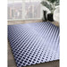 Patterned Lavender Blue Rug in Family Room, pat3373blu