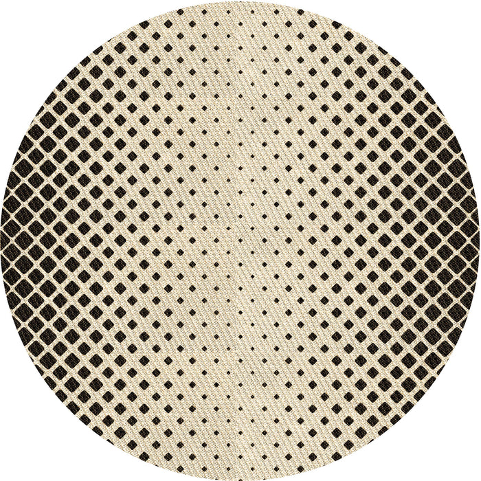 Square Patterned Vanilla Gold Rug, pat3373brn