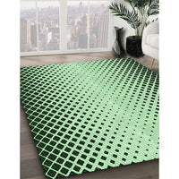 Patterned Medium Forest Green Rug, pat3373grn