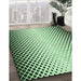 Patterned Medium Forest Green Rug in Family Room, pat3373grn
