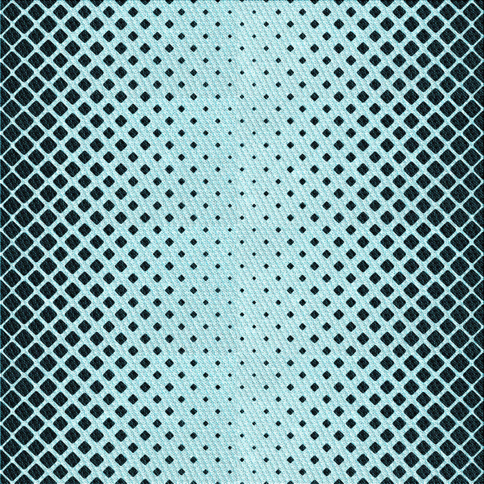 Round Patterned Blue Rug, pat3373lblu