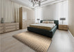 Patterned Golden Blonde Gold Rug in a Bedroom, pat3373org