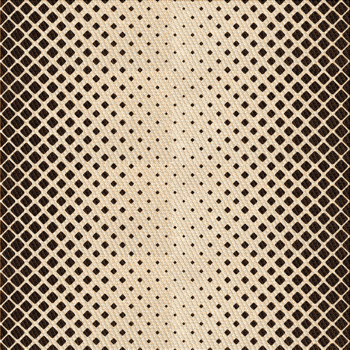 Round Patterned Golden Blonde Gold Rug, pat3373org