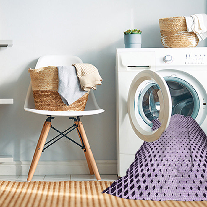 Machine Washable Transitional Purple Rug in a Washing Machine, wshpat3373pur