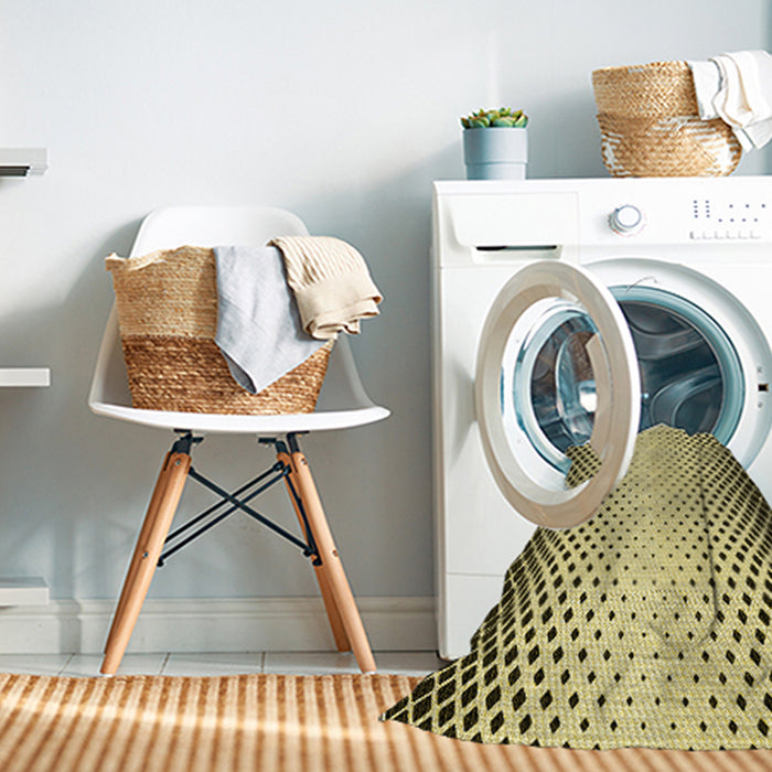 Machine Washable Transitional Red Brown Rug in a Washing Machine, wshpat3373yw