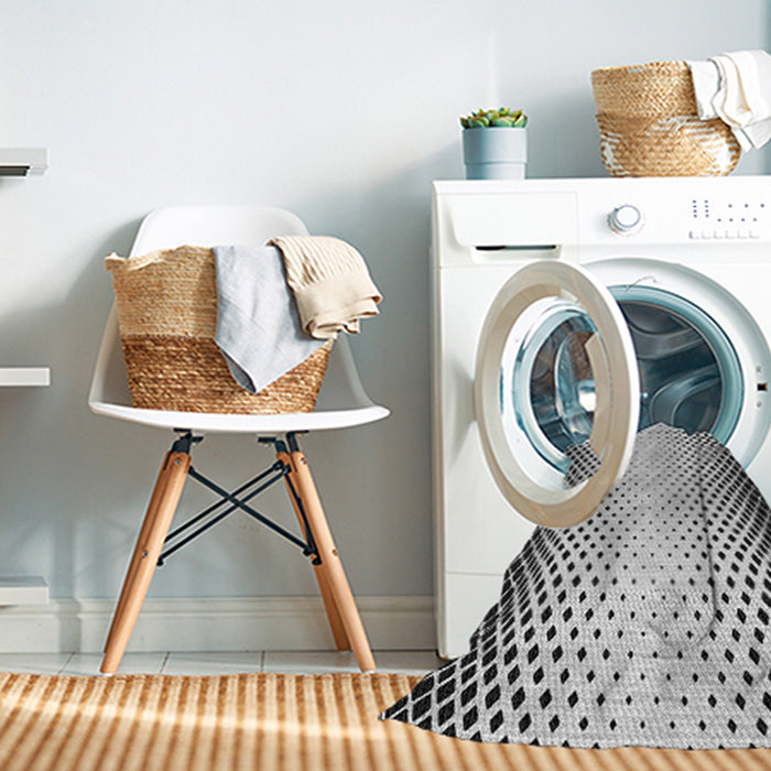 Machine Washable Transitional Light Black Rug in a Washing Machine, wshpat3373
