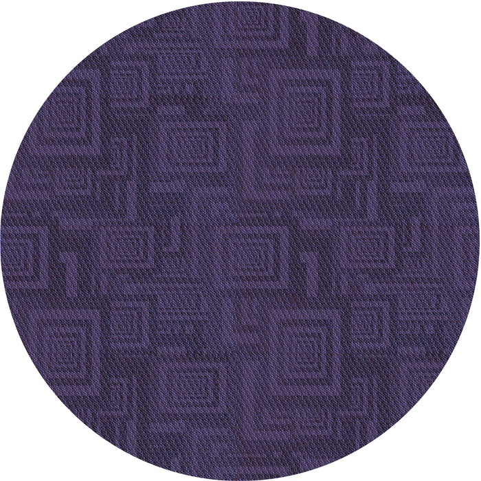 Square Patterned Deep Periwinkle Purple Rug, pat3374blu