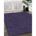 Patterned Deep Periwinkle Purple Rug in Family Room, pat3374blu