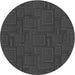 Square Patterned Carbon Gray Rug, pat3374gry