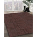 Machine Washable Transitional Coffee Brown Rug in a Family Room, wshpat3374lblu