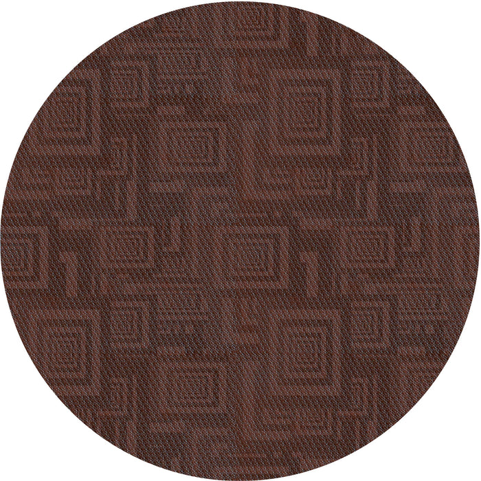 Square Patterned Coffee Brown Rug, pat3374lblu