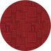 Square Machine Washable Transitional Tomato Red Rug in a Living Room, wshpat3374rd